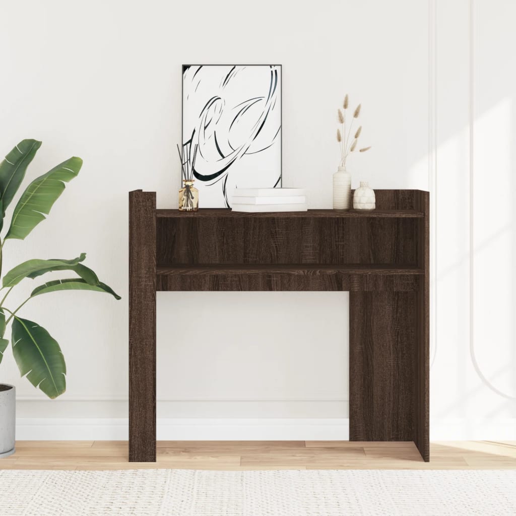 Avlastningsbord Konsollbord Brun Ek 100x35x90 cm