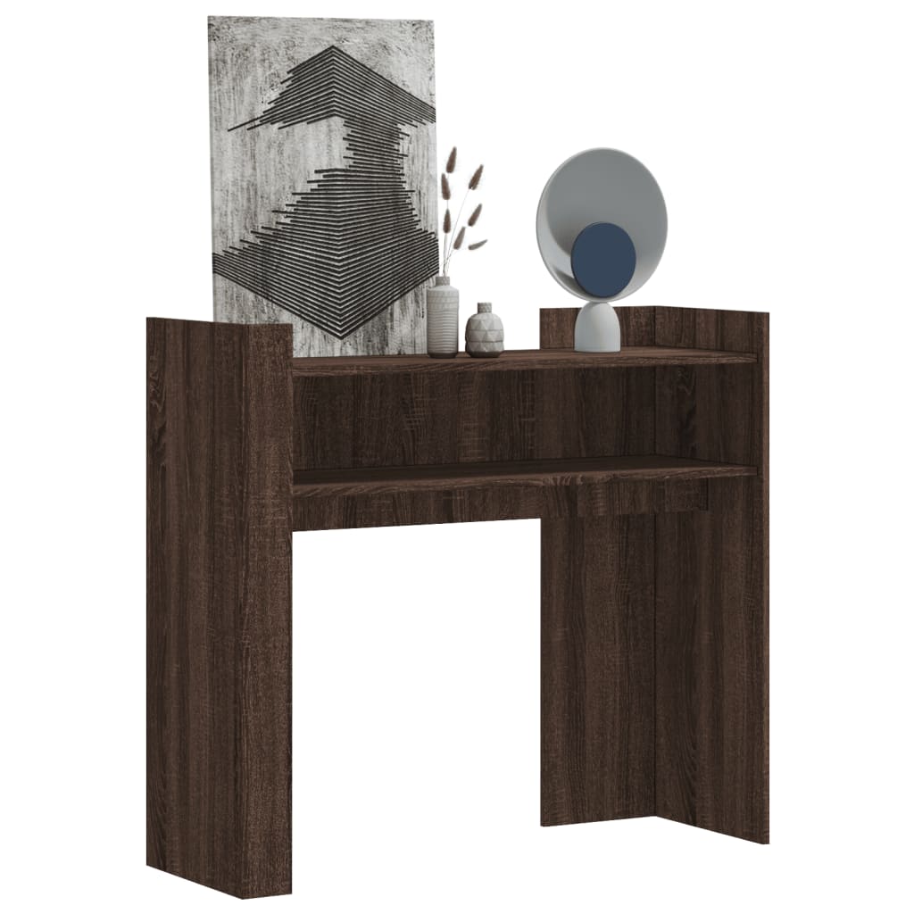 Avlastningsbord Konsollbord Brun Ek 100x35x90 cm