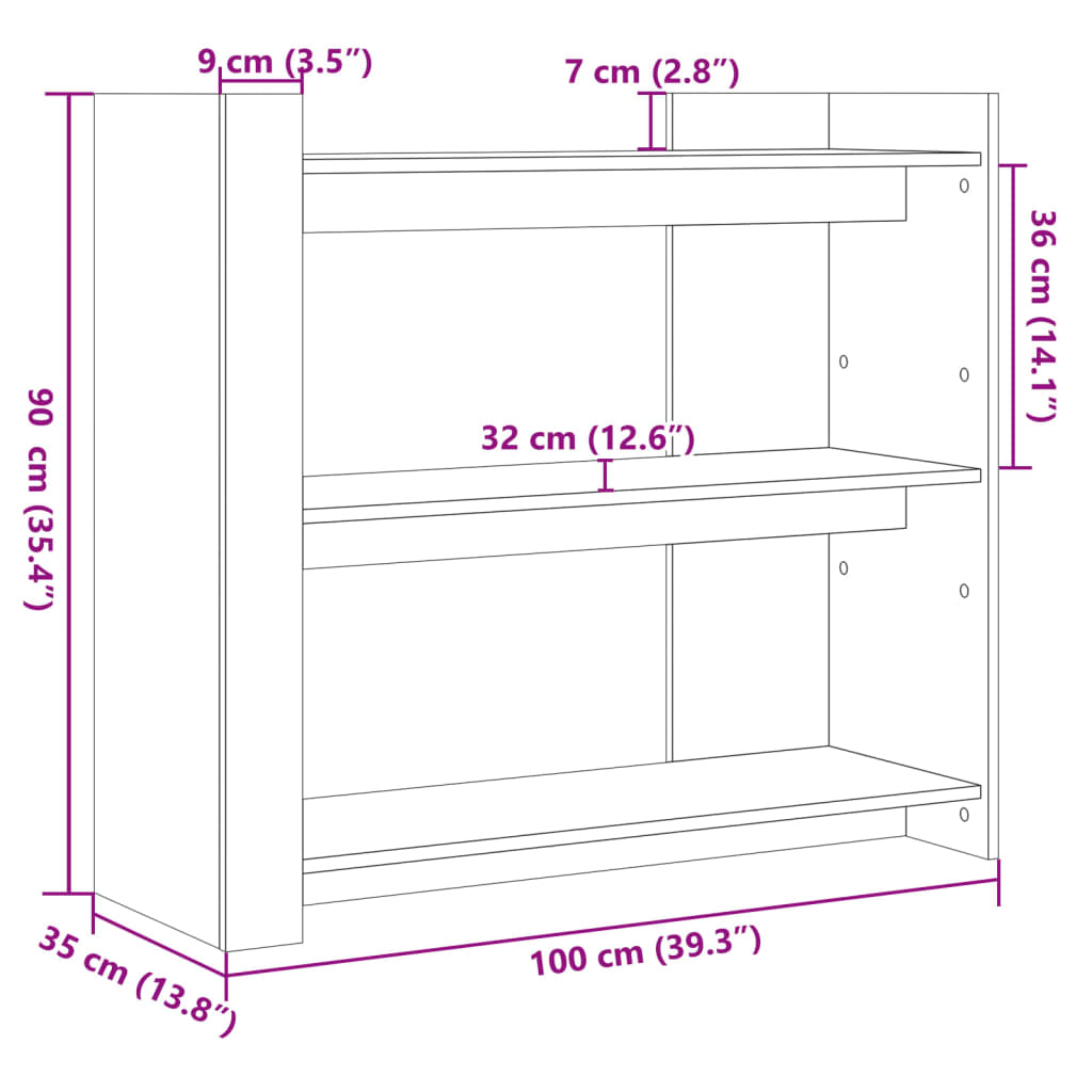 Avlastningsbord Konsollbord Vit 100x35x90 cm
