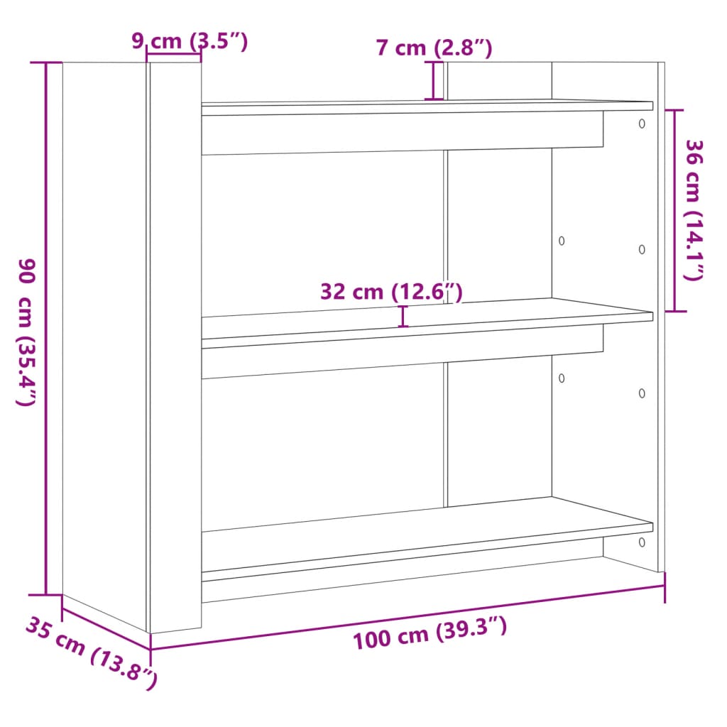 Avlastningsbord Konsollbord Brun Ek 100x35x90 cm