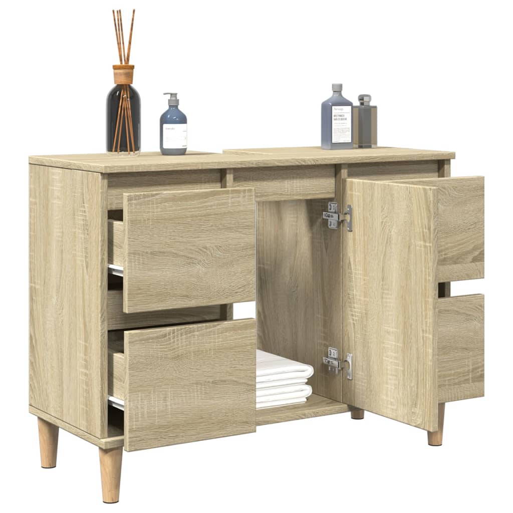 Badrumsunderskåp Sonoma Ek 80x33x60 cm