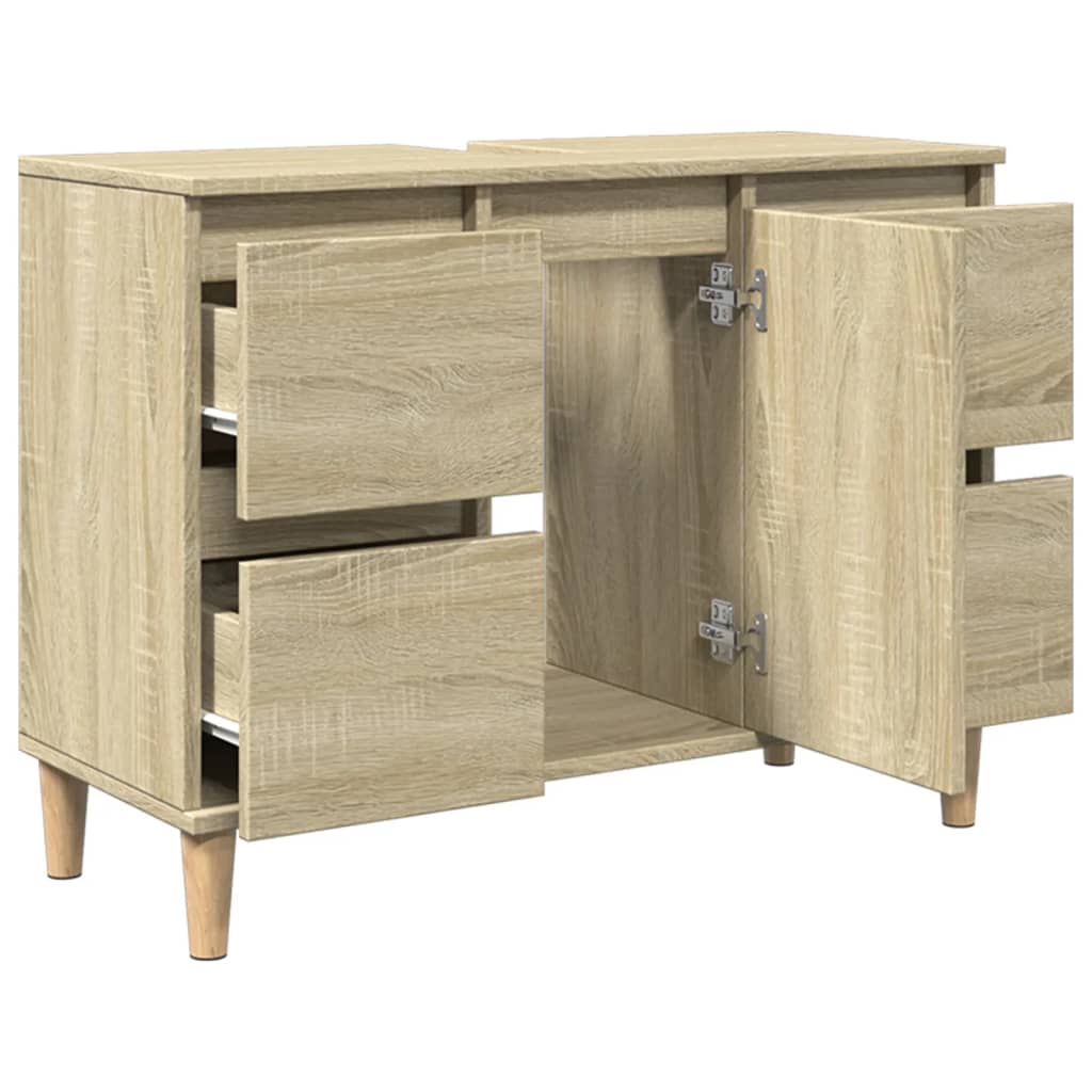Badrumsunderskåp Sonoma Ek 80x33x60 cm
