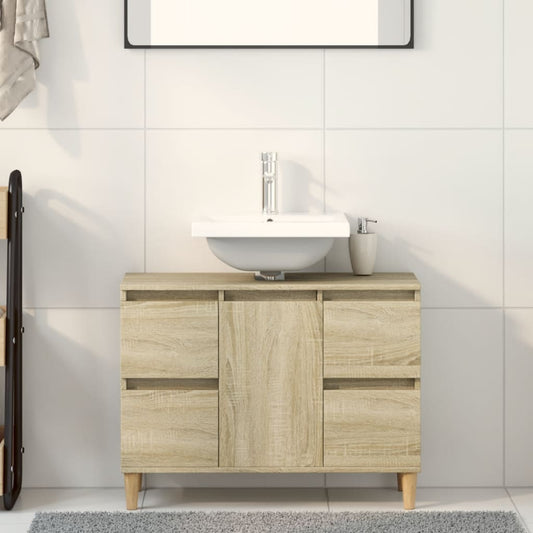 Badrumsunderskåp Sonoma Ek 80x33x60 cm