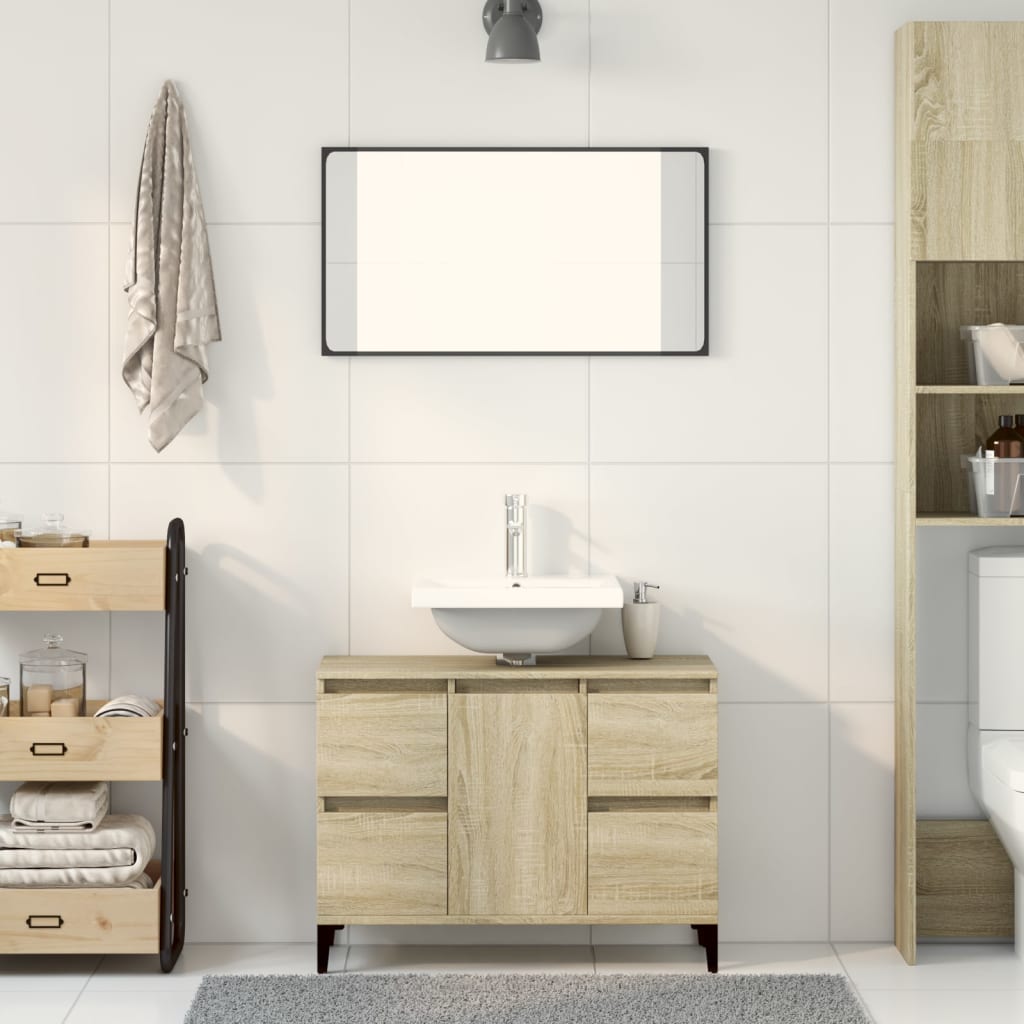 Badrumsunderskåp Sonoma Ek 80x33x60 cm