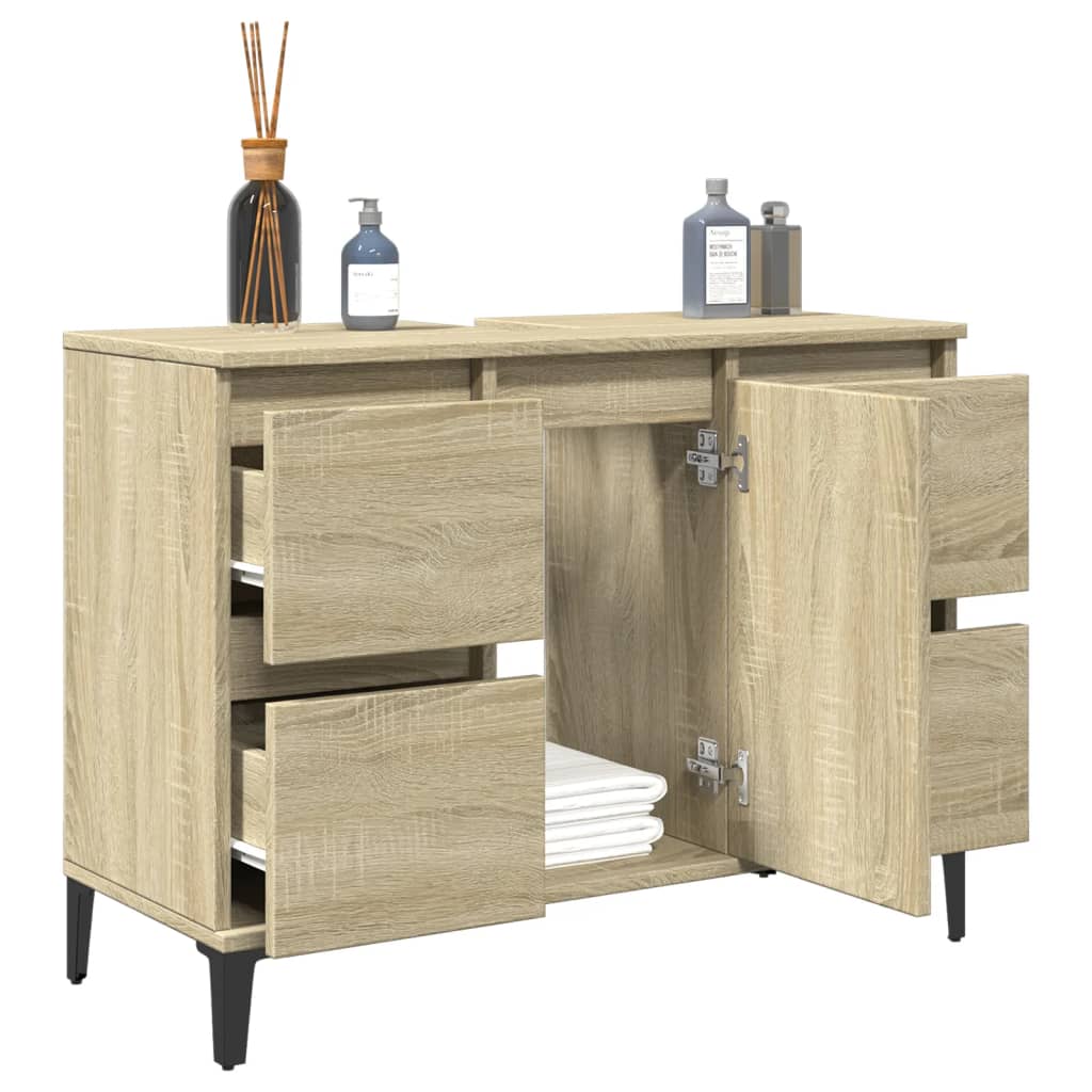 Badrumsunderskåp Sonoma Ek 80x33x60 cm