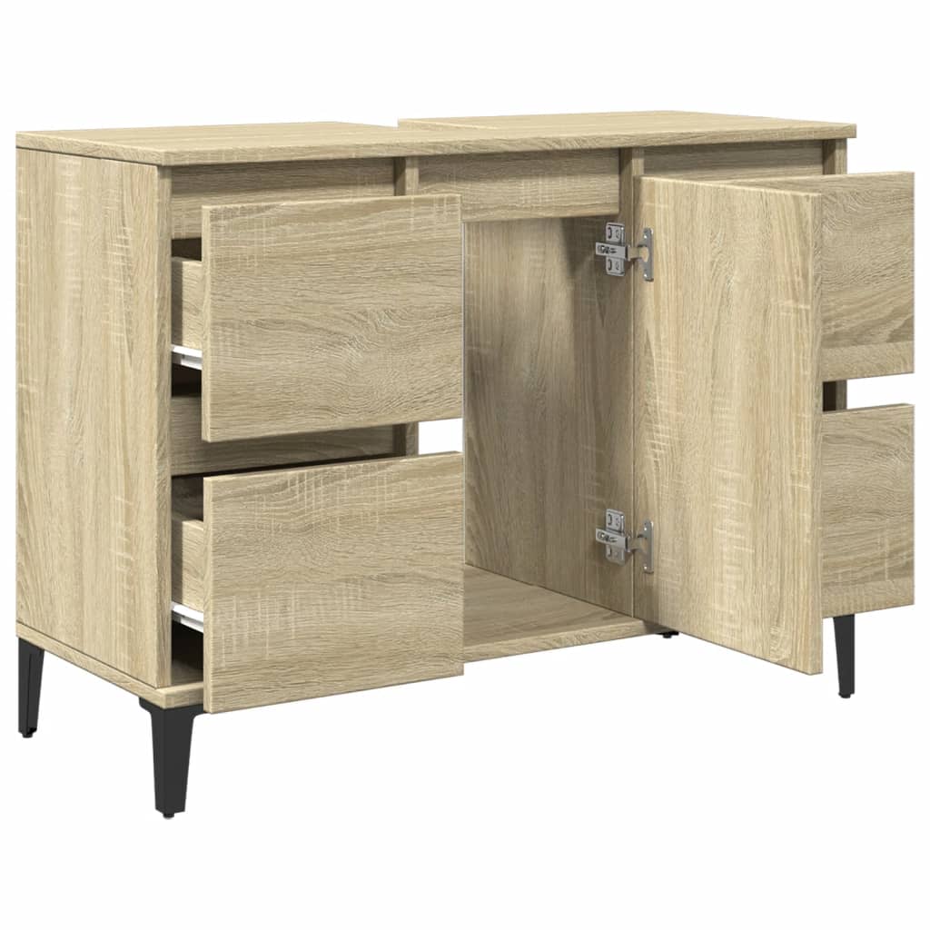 Badrumsunderskåp Sonoma Ek 80x33x60 cm