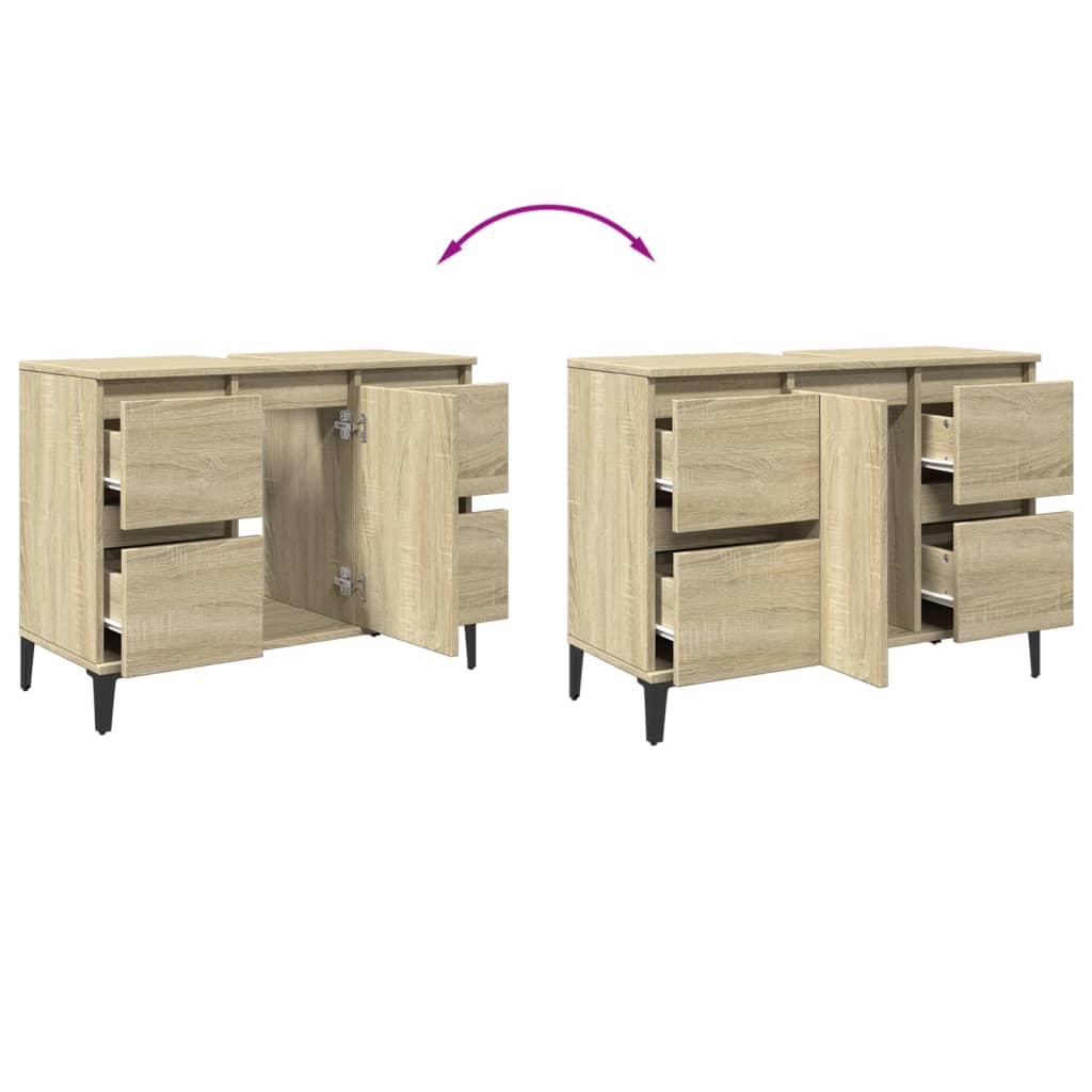 Badrumsunderskåp Sonoma Ek 80x33x60 cm