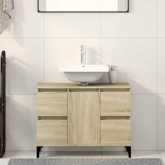 Badrumsunderskåp Sonoma Ek 80x33x60 cm