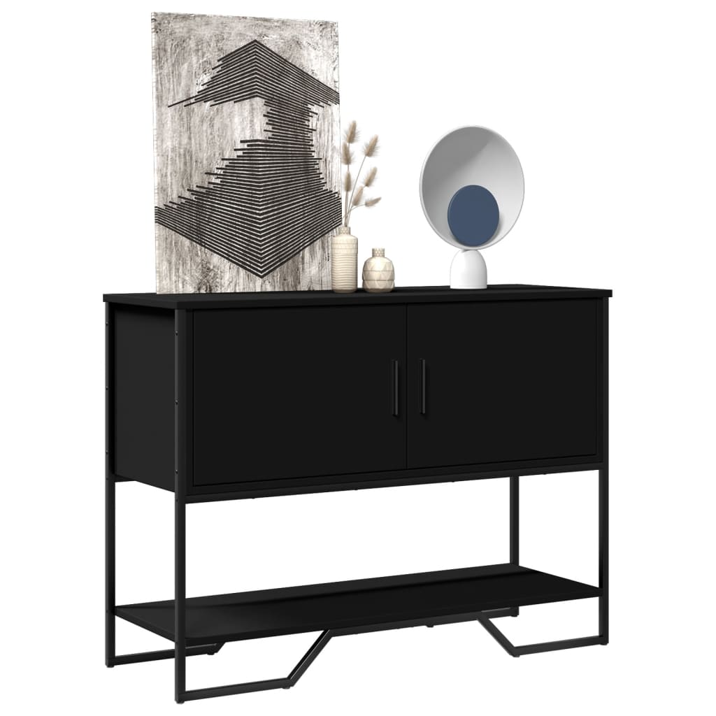 Avlastningsbord Konsollbord Svart 100x35x74,5 cm