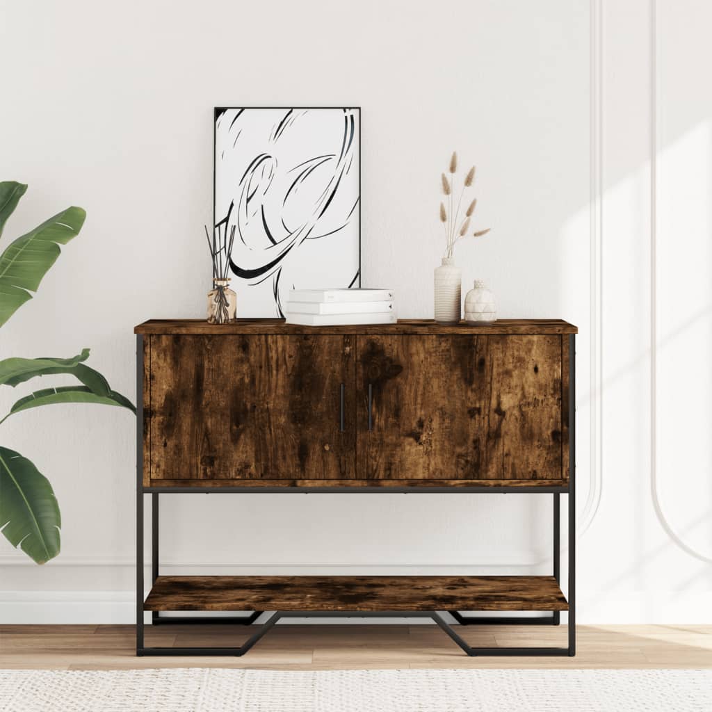 Avlastningsbord Konsollbord Rökfärgad Ek 100x35x74,5 cm