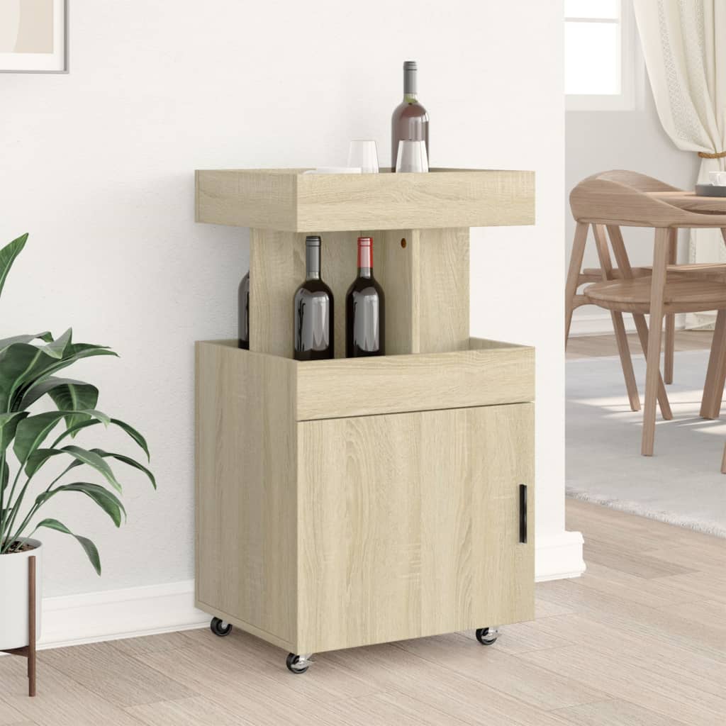 Vinställ Barvagn Sonoma Ek 50x41x89 cm