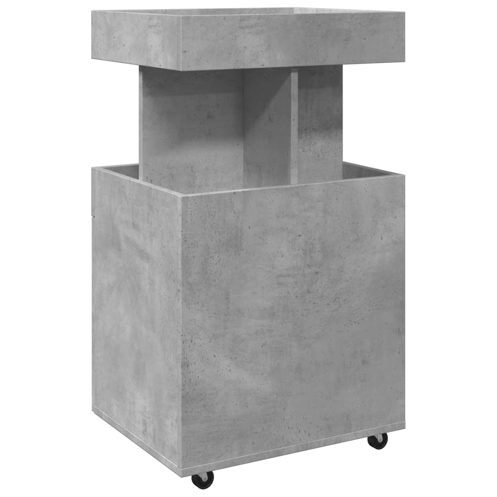 Vinställ Barvagn Betonggrå 50x41x89 cm