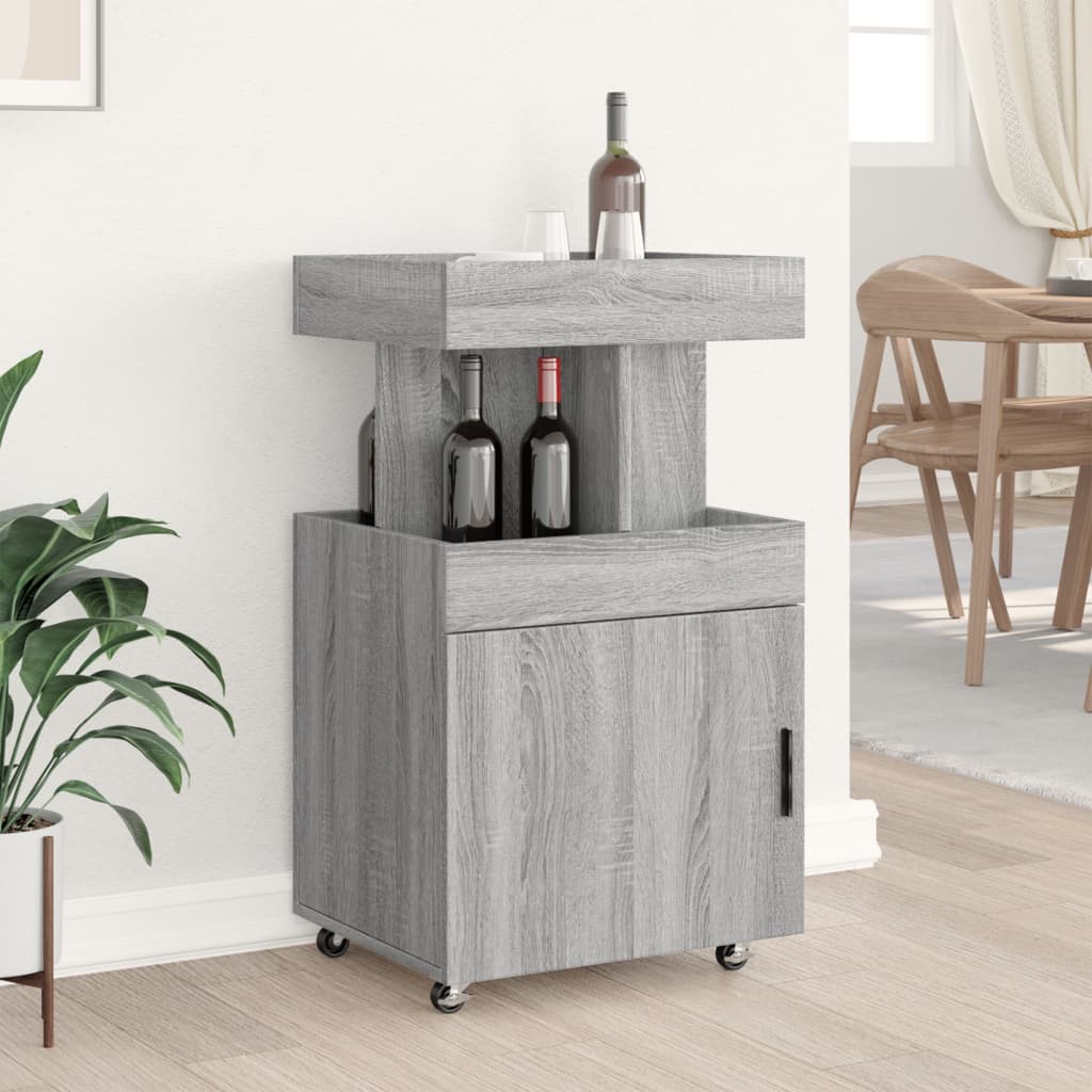Vinställ Barvagn Sonoma Grå 50x41x89 cm