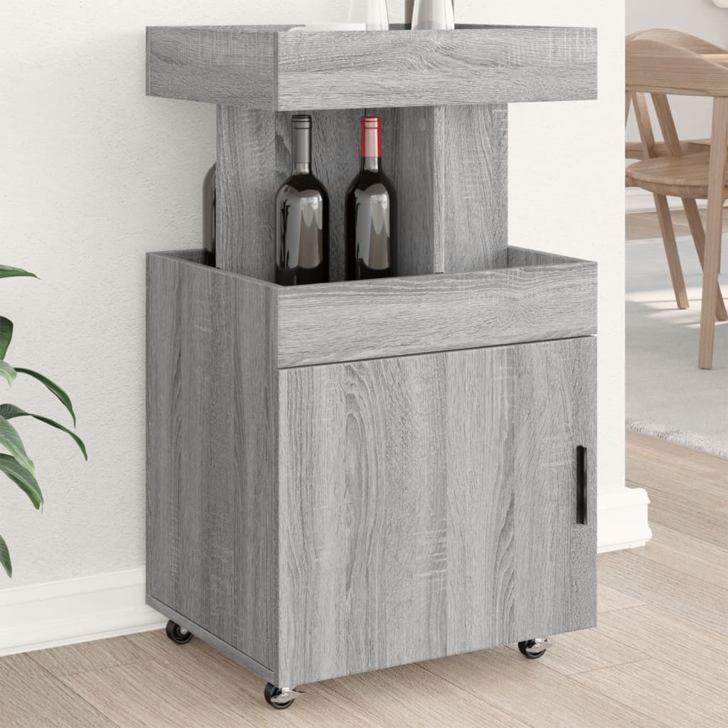 Vinställ Barvagn Sonoma Grå 50x41x89 cm