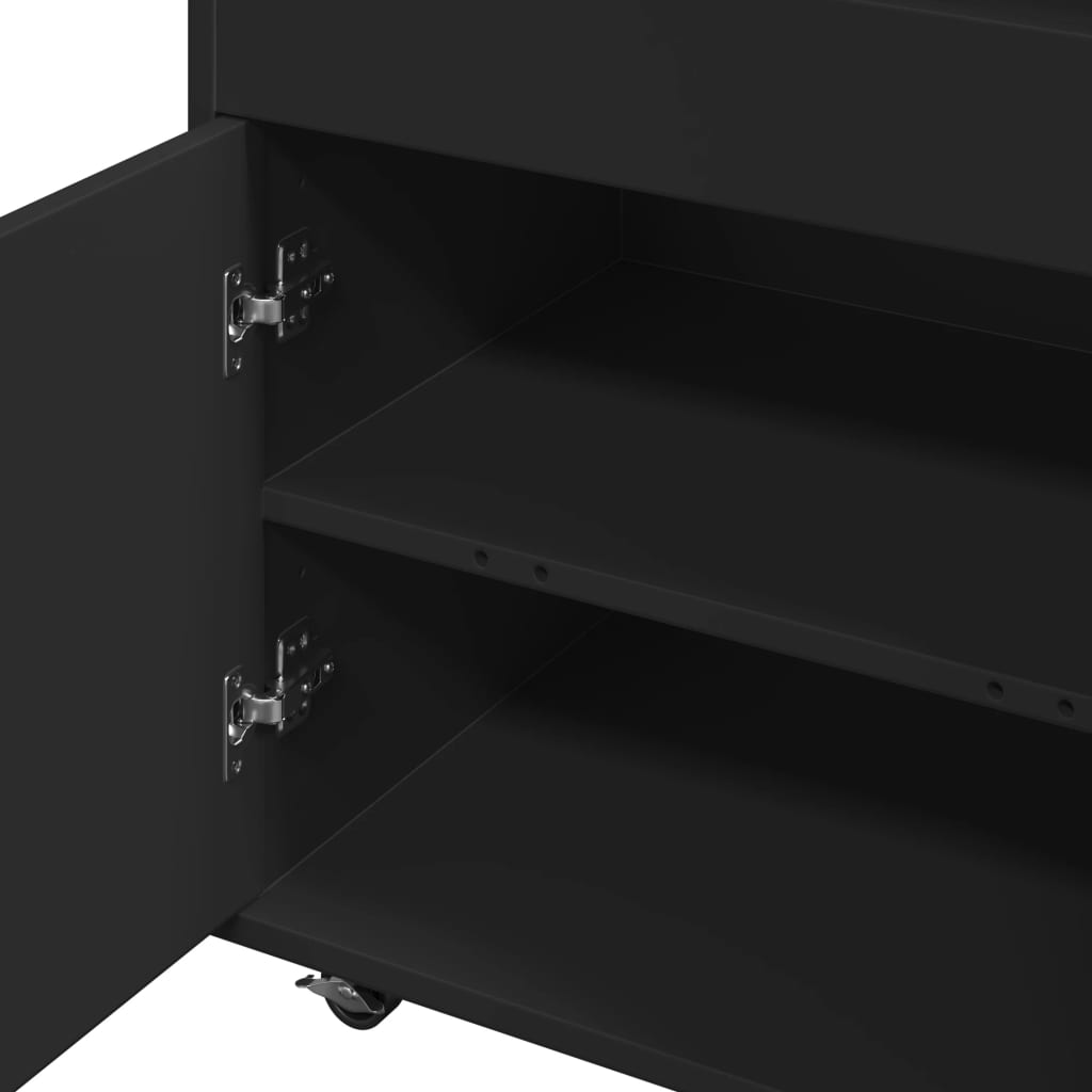 Vinställ Barvagn Svart 60x39,5x89 cm