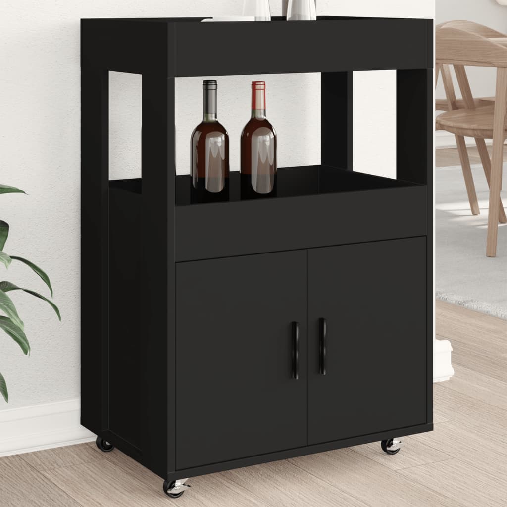 Vinställ Barvagn Svart 60x39,5x89 cm
