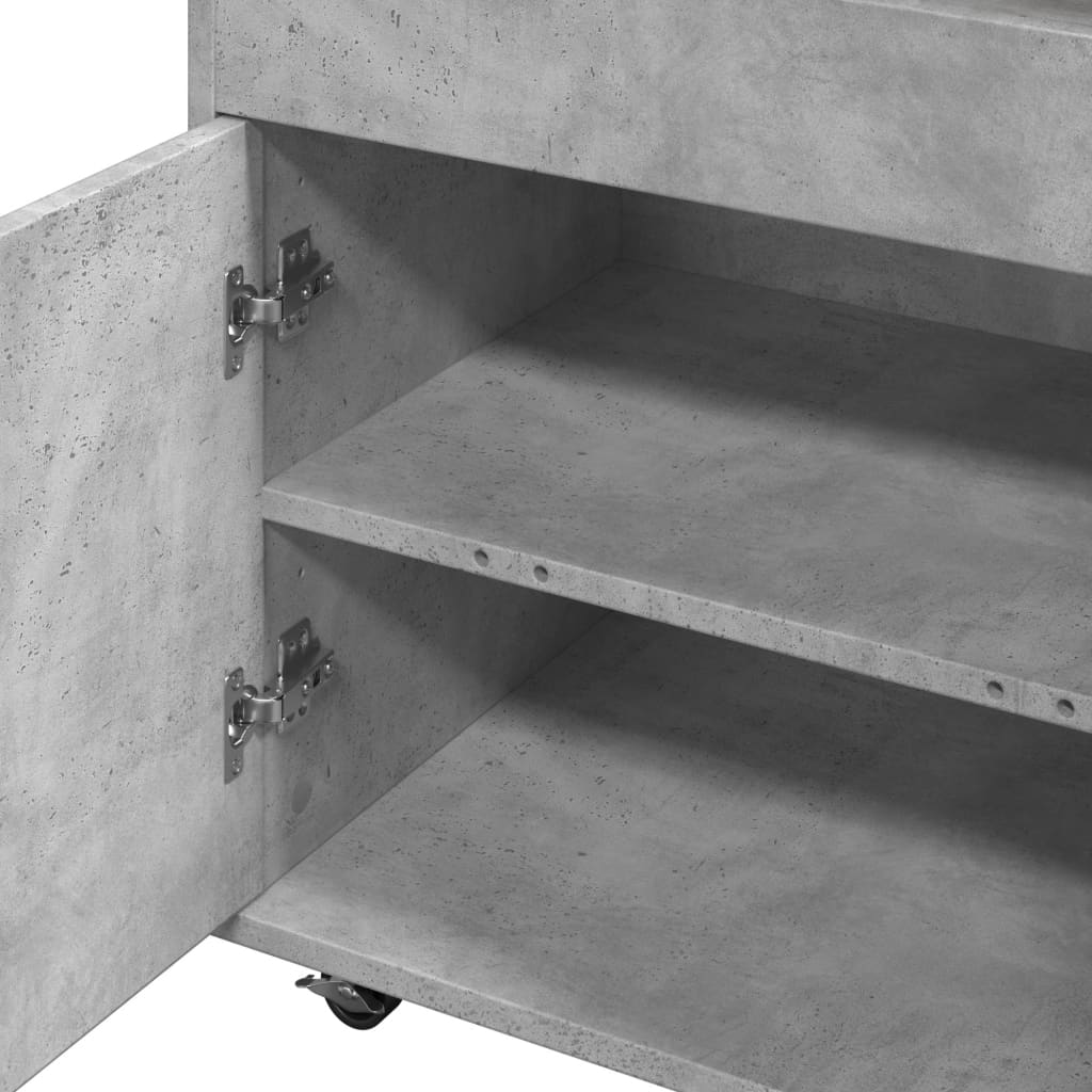 Vinställ Barvagn Betonggrå 60x39,5x89 cm