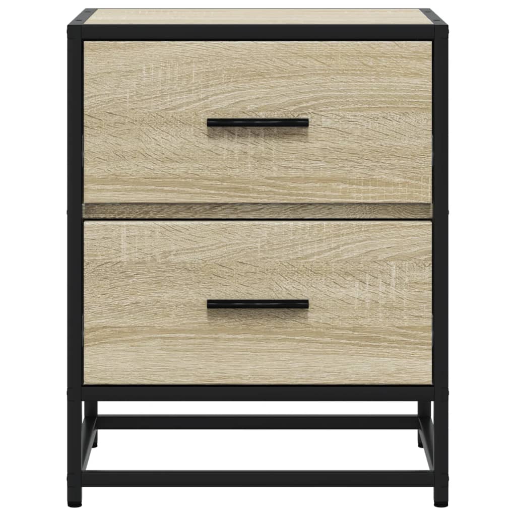 Sängbord 2 st sonoma-ek 40x31x50 cm konstruerat trä