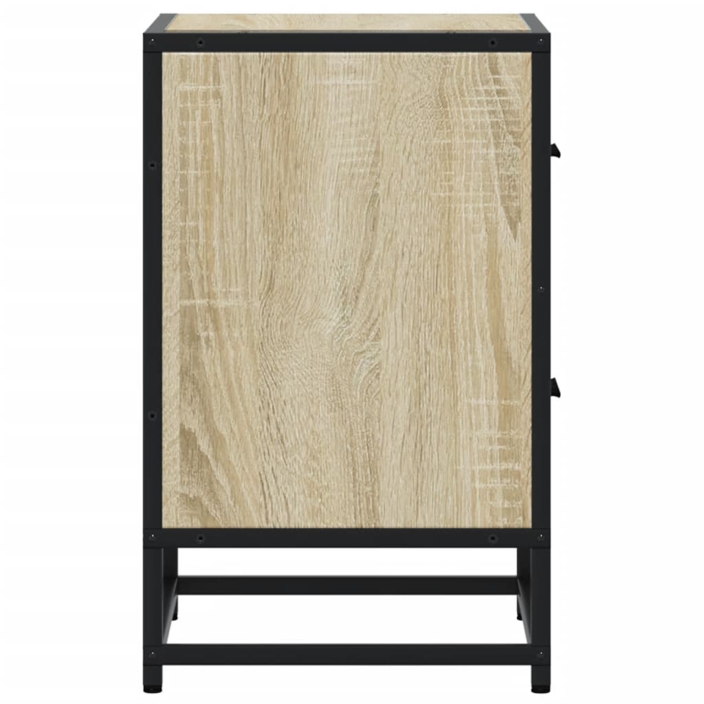 Sängbord 2 st sonoma-ek 40x31x50 cm konstruerat trä