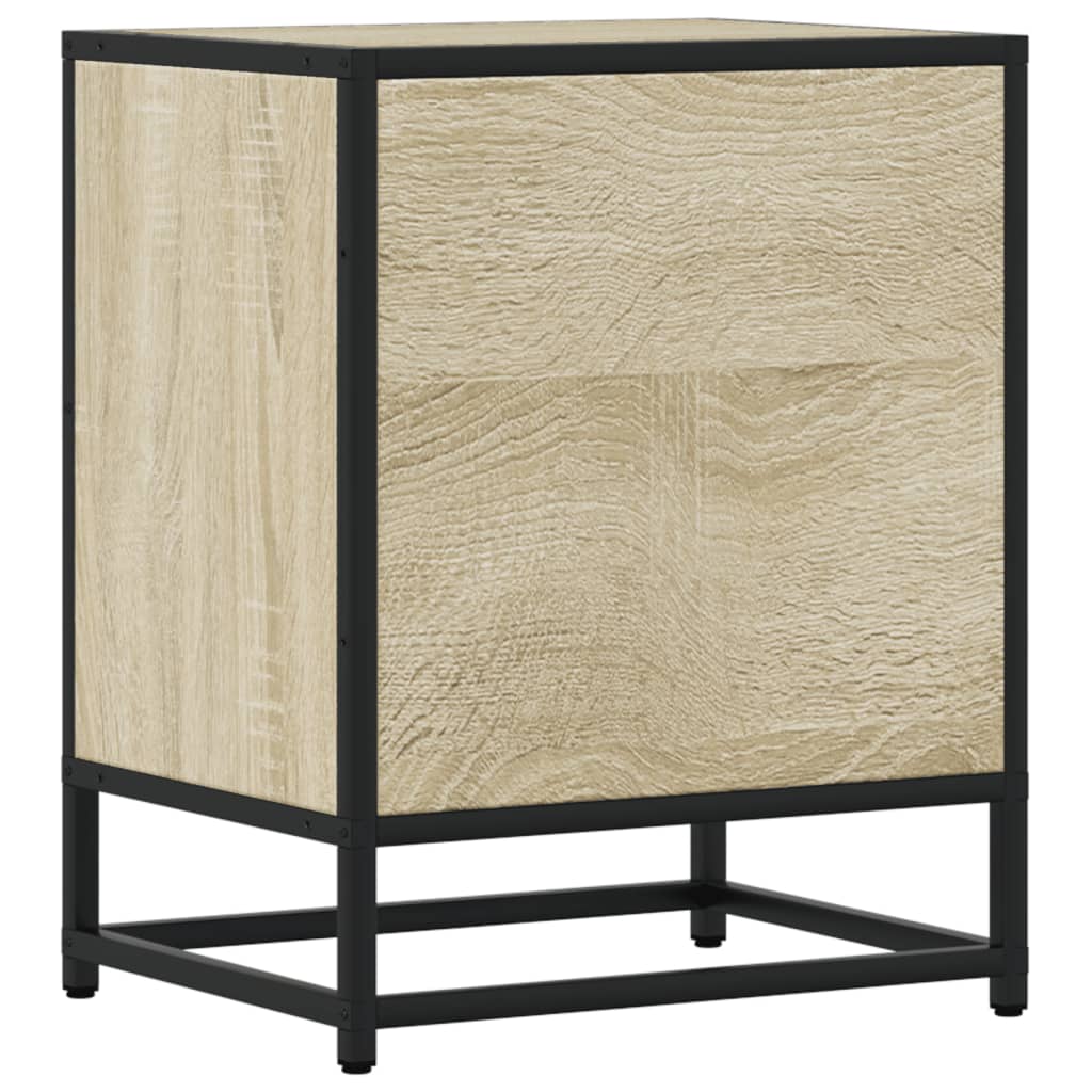 Sängbord 2 st sonoma-ek 40x31x50 cm konstruerat trä