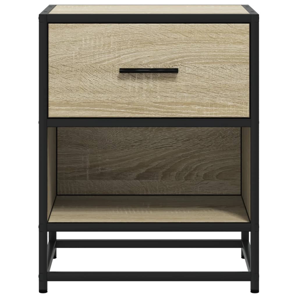 Sängbord 2 st sonoma-ek 40x31x50 cm konstruerat trä