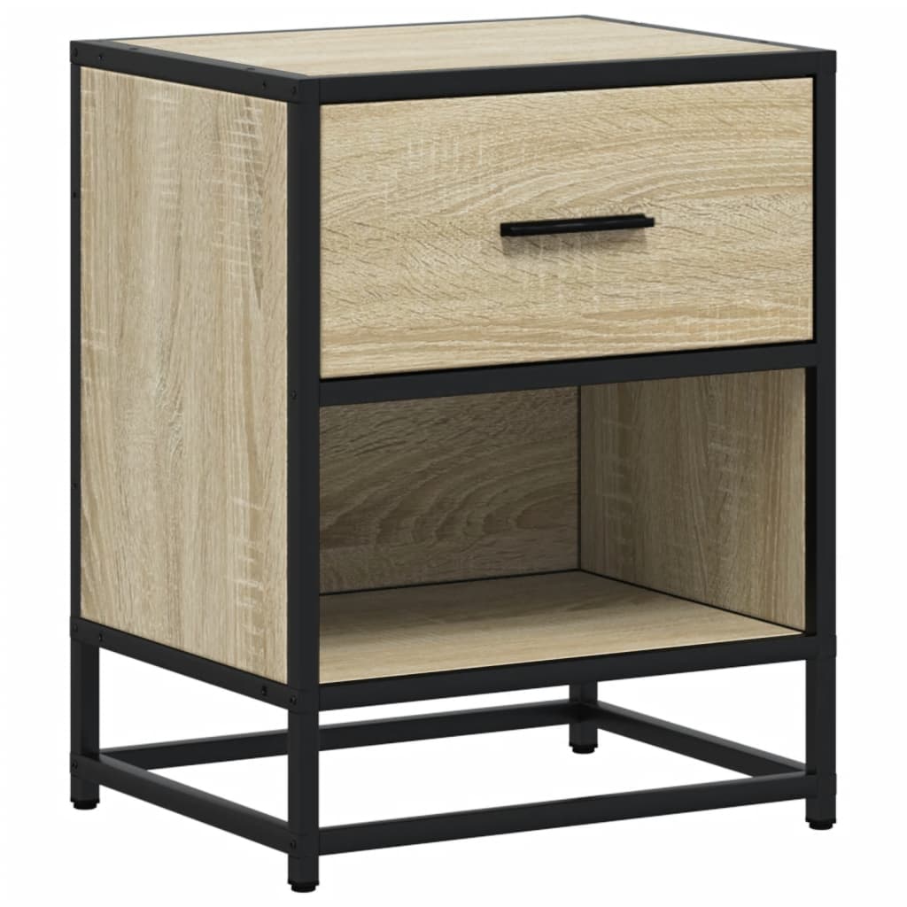 Sängbord 2 st sonoma-ek 40x31x50 cm konstruerat trä