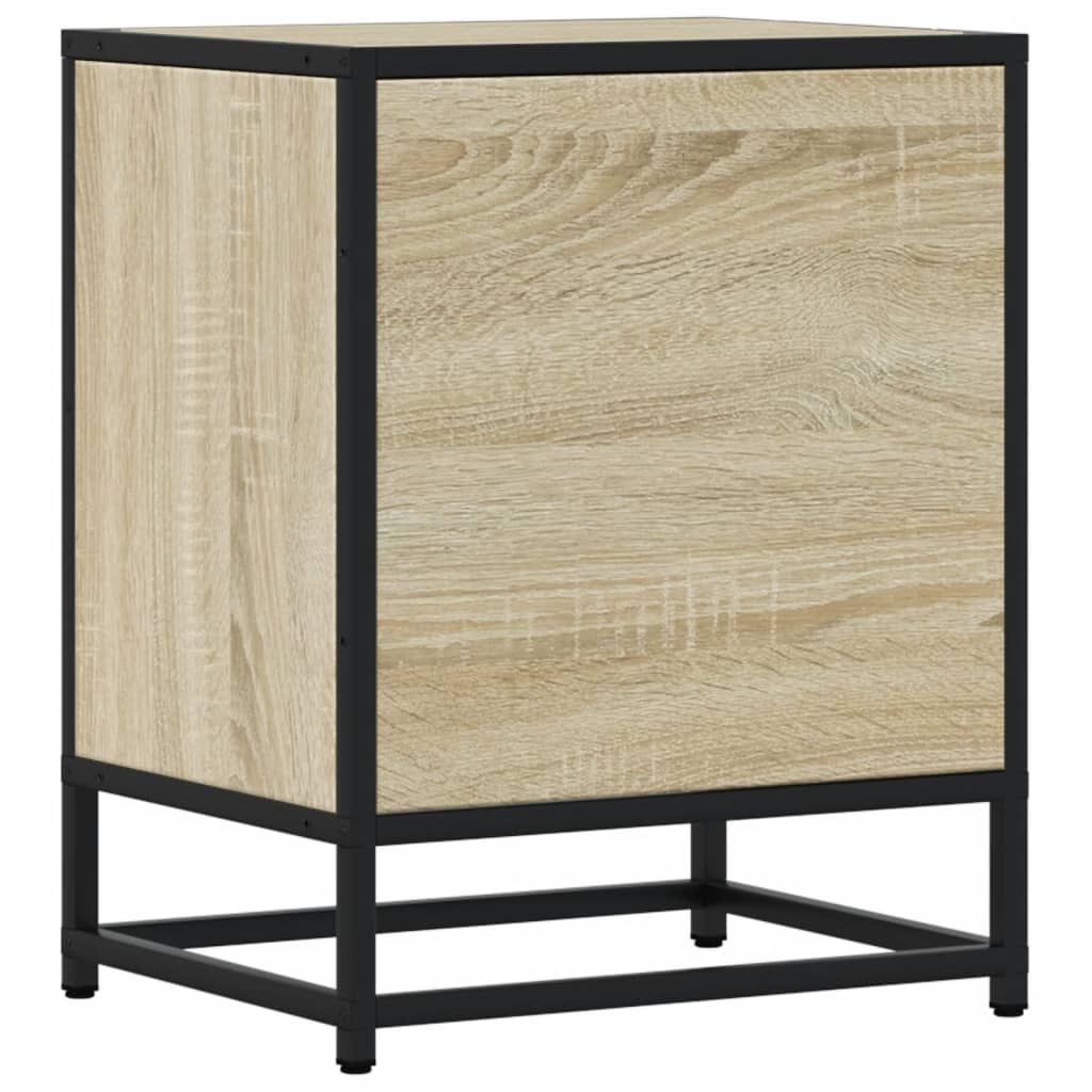 Sängbord 2 st sonoma-ek 40x31x50 cm konstruerat trä