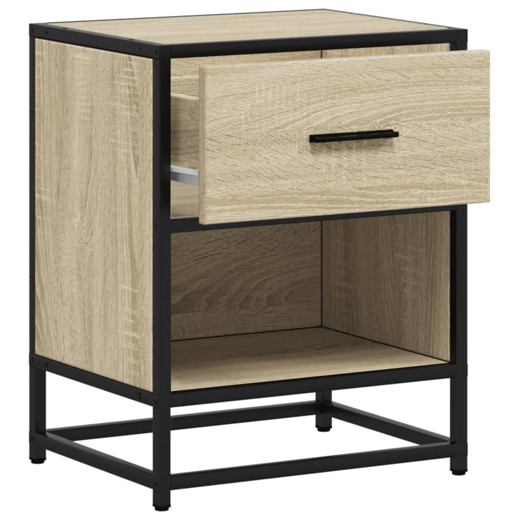 Sängbord 2 st sonoma-ek 40x31x50 cm konstruerat trä