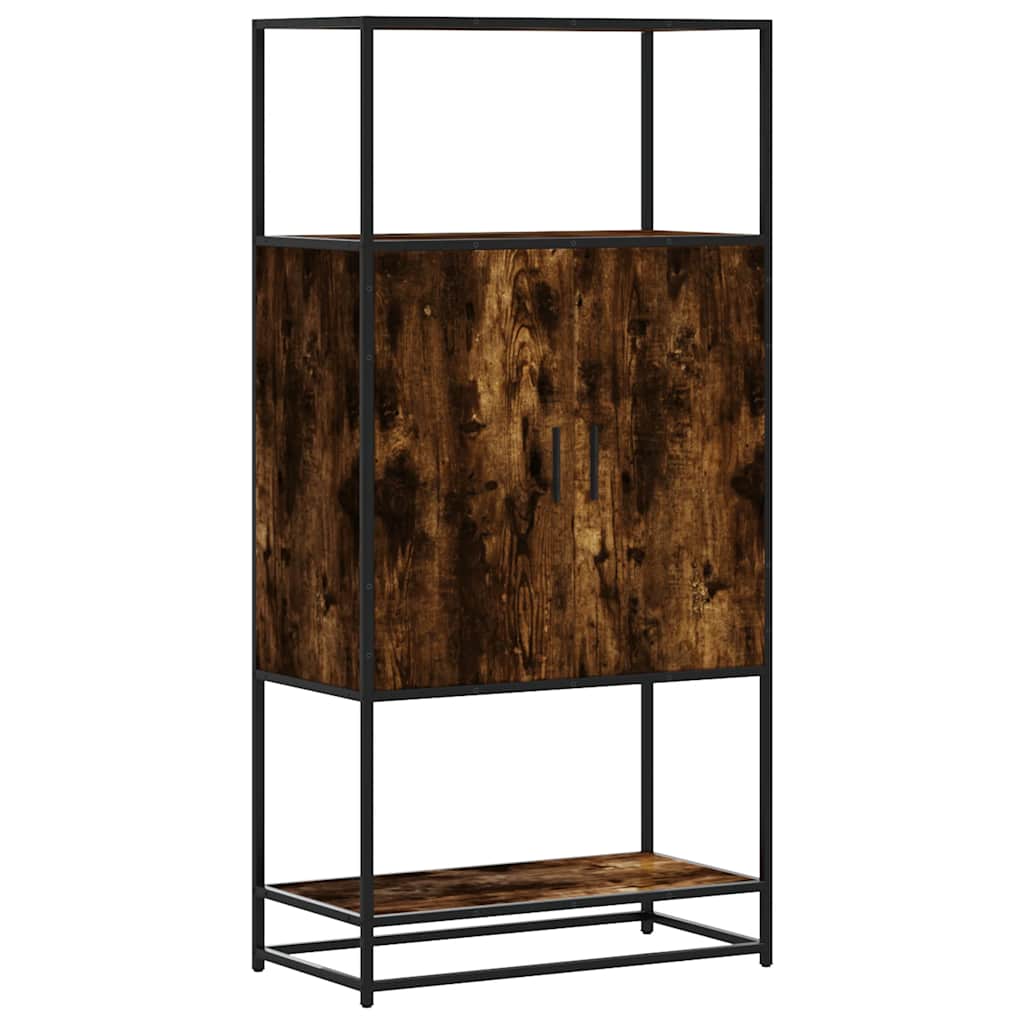 Skåp Rökfärgad Ek 68x35x139 cm metall
