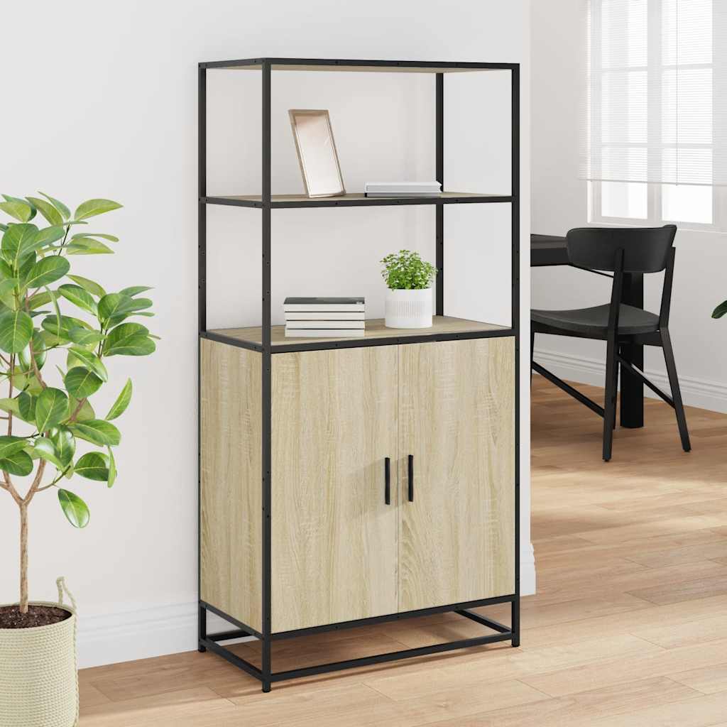 Skåp Sonoma Ek 68x35x139 cm metall