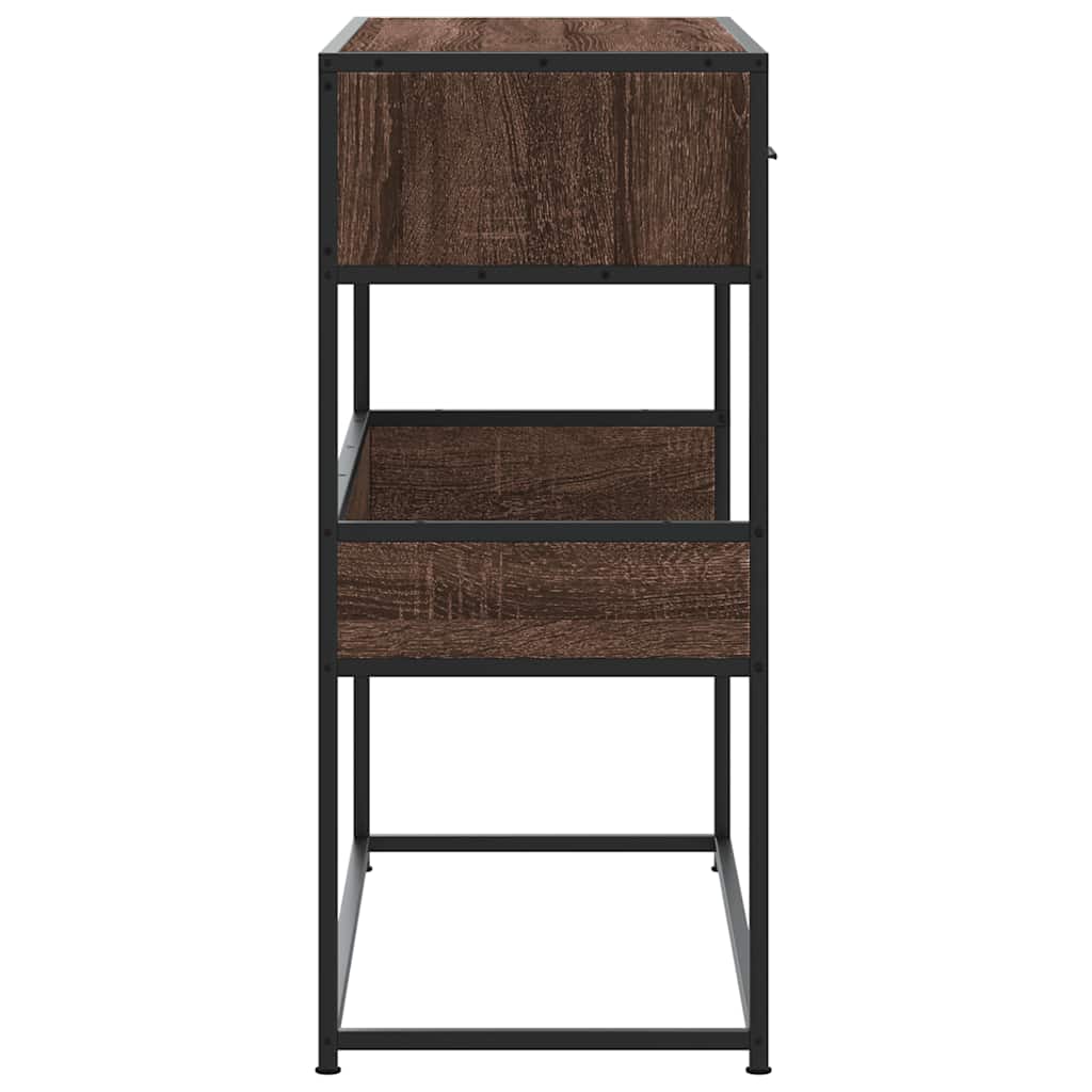 Avlastningsbord Konsollbord Brun Ek 90x35x80 cm