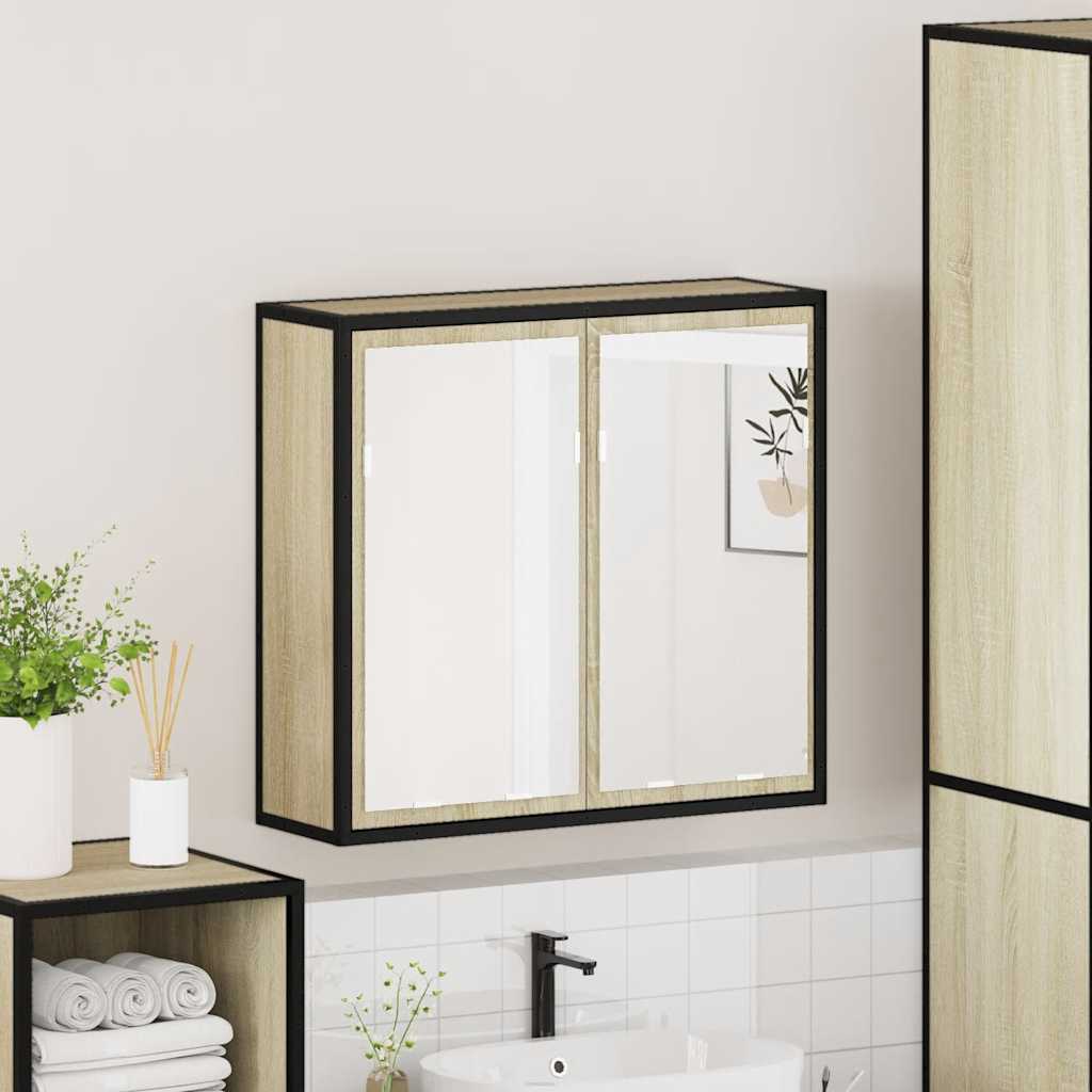 Badrumsspegel Spegelskåp Sonoma Ek 65x20x60 cm