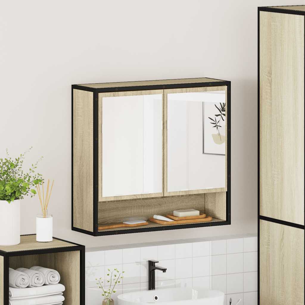 Badrumsspegel Spegelskåp Sonoma Ek 65x20x60 cm