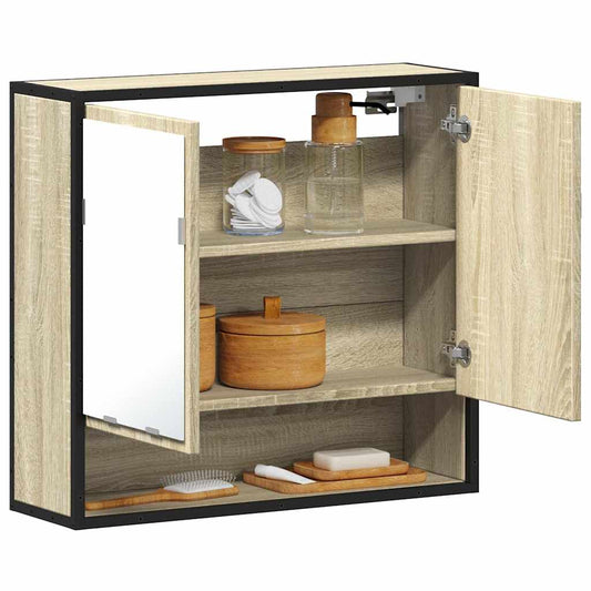 Badrumsspegel Spegelskåp Sonoma Ek 65x20x60 cm