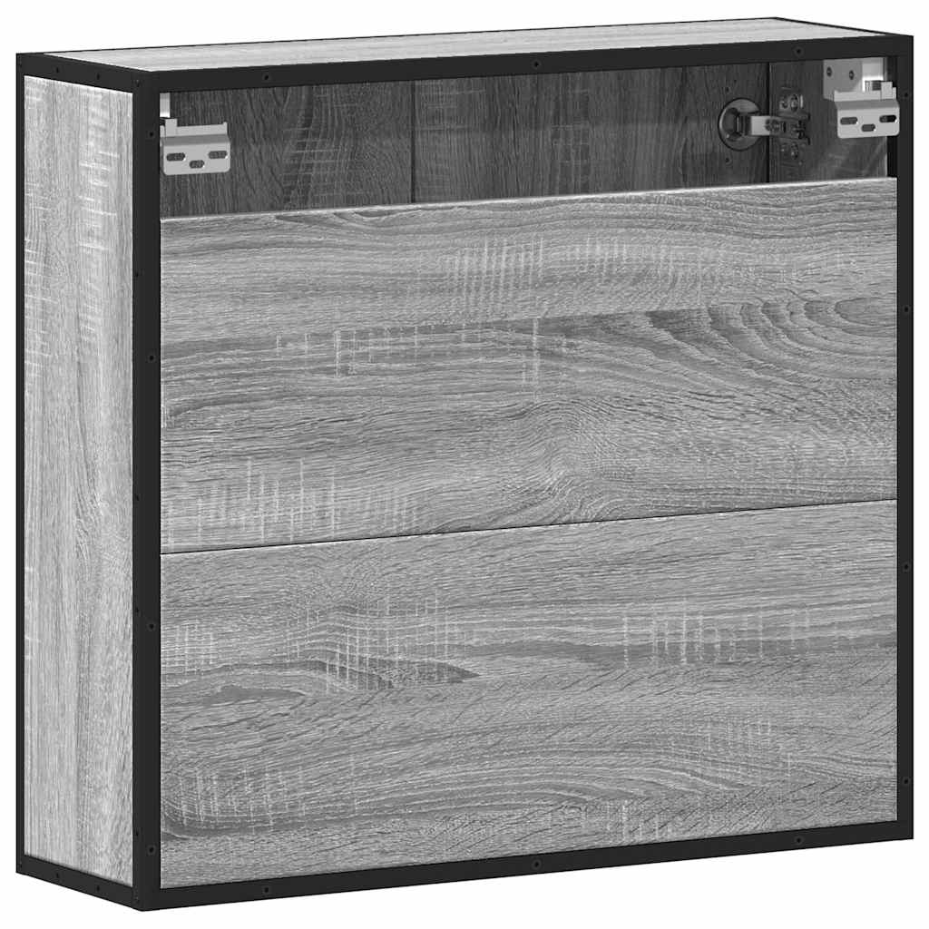 Badrumsspegel Spegelskåp Sonoma Grå 65x20x60 cm