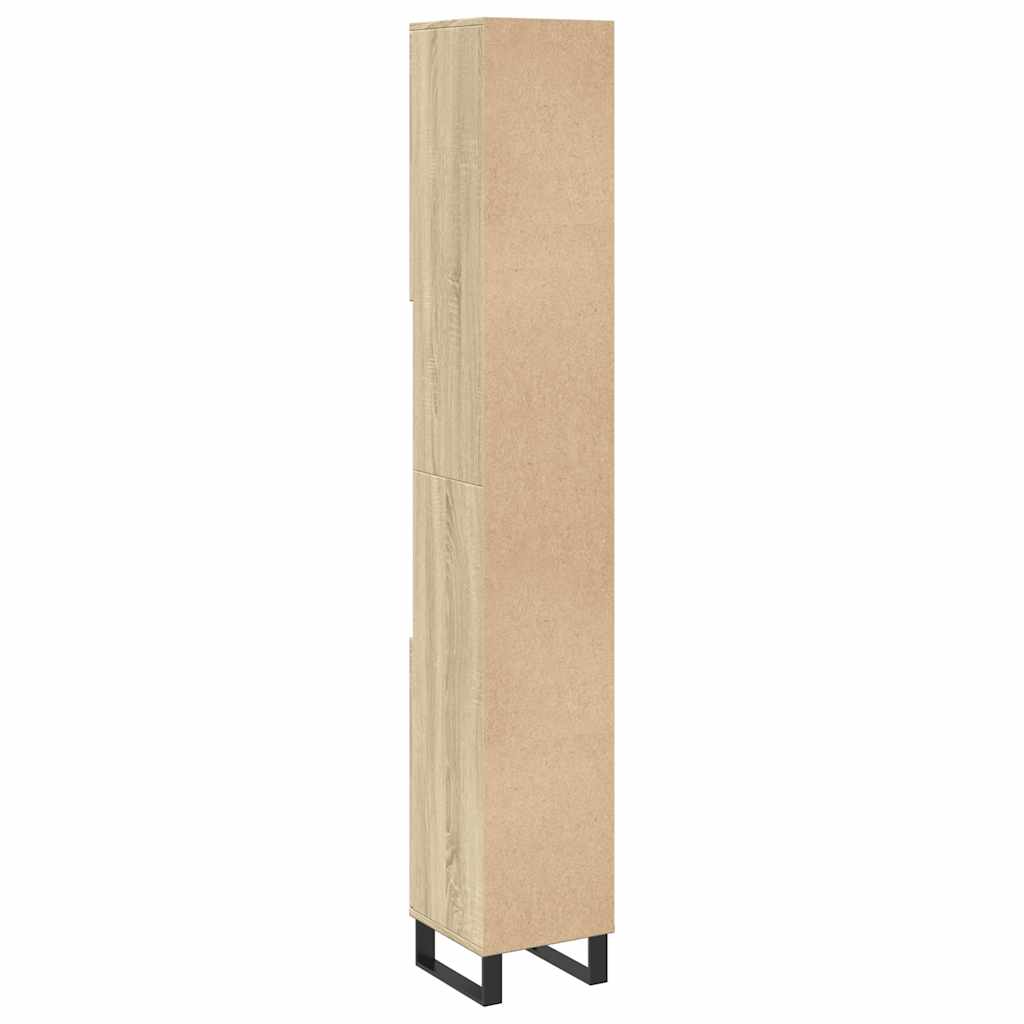 Badrumsskåp Sonoma Ek 30x30x190cm