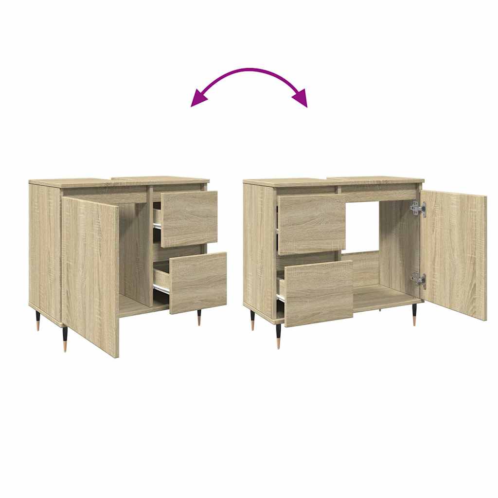 Badrumsskåp Sonoma Ek 65x33x60 cm