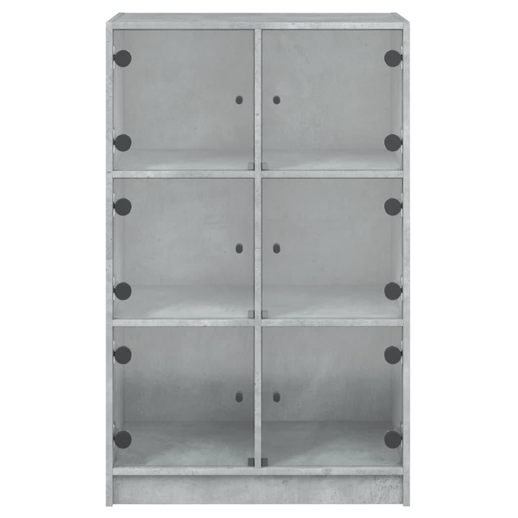Skåp Betonggrå med dörrar 68x37x109 cm