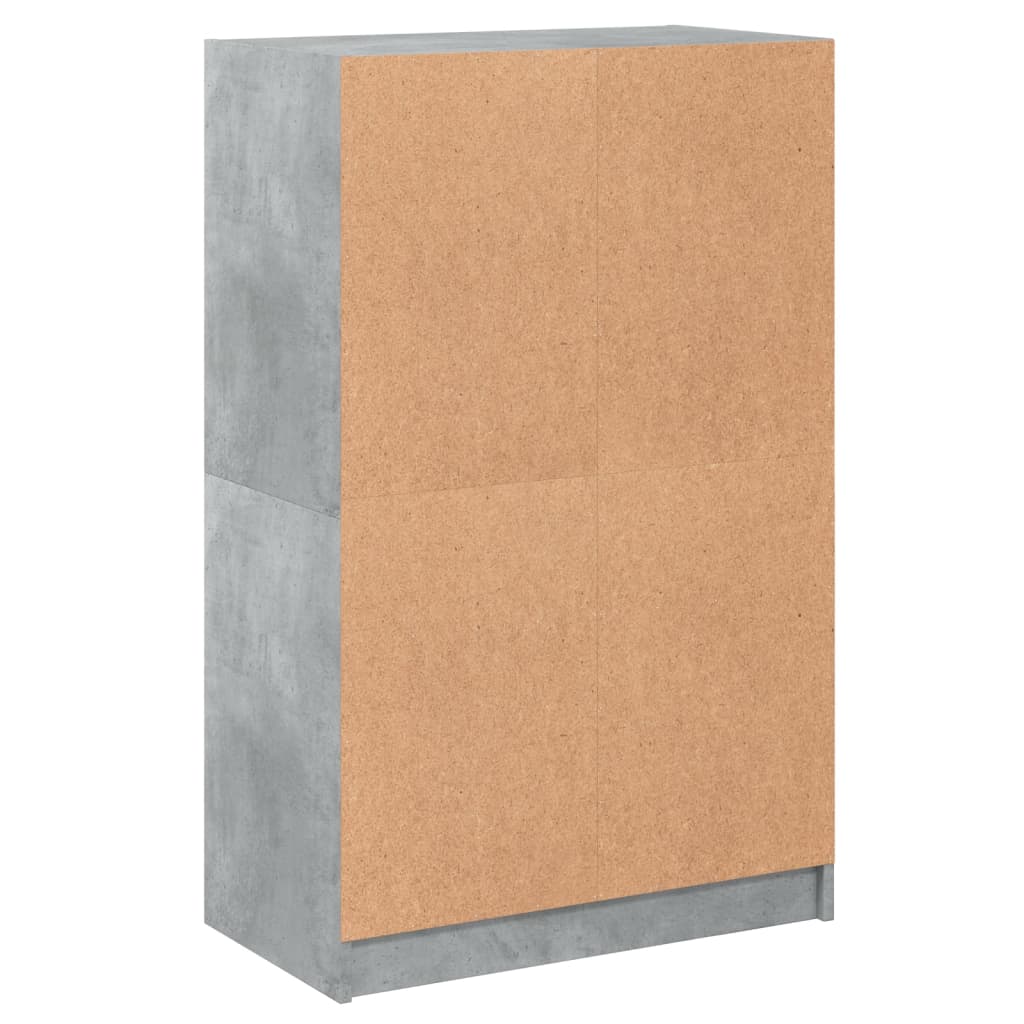 Skåp Betonggrå med dörrar 68x37x109 cm
