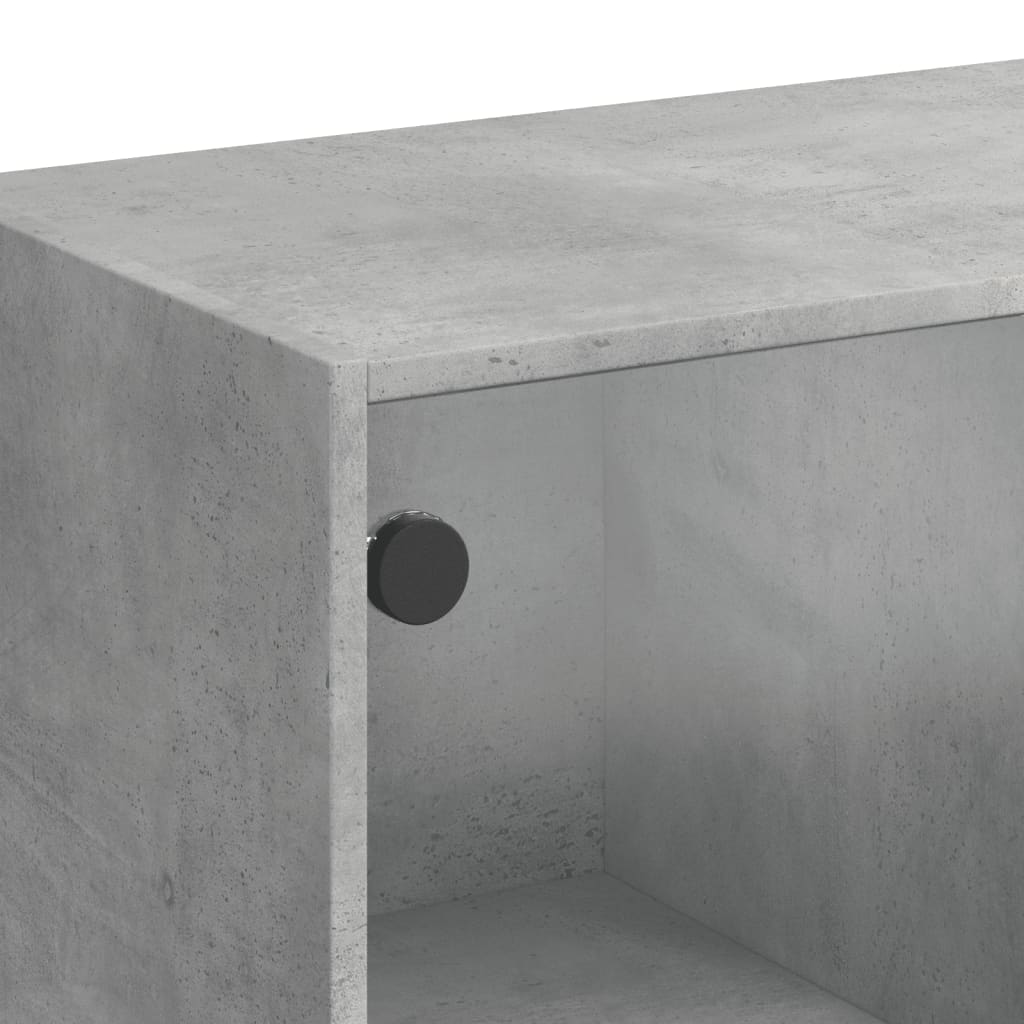 Skåp Betonggrå med dörrar 68x37x109 cm