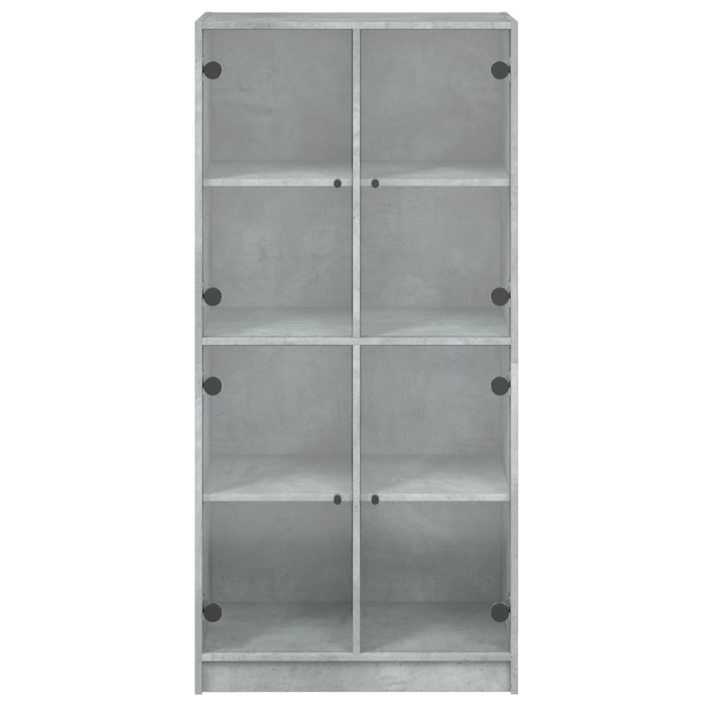 Skåp Betonggrå med dörrar 68x37x142 cm