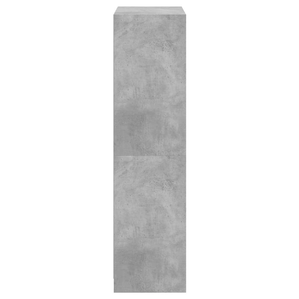 Skåp Betonggrå med dörrar 68x37x142 cm