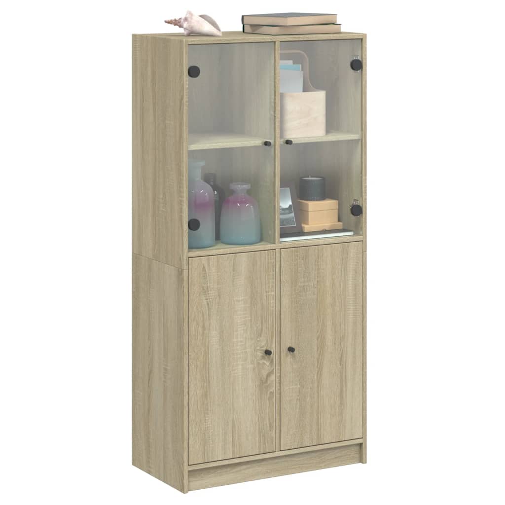 Skåp Sonoma Ek med dörrar Sonoma Ek 68x37x142 cm