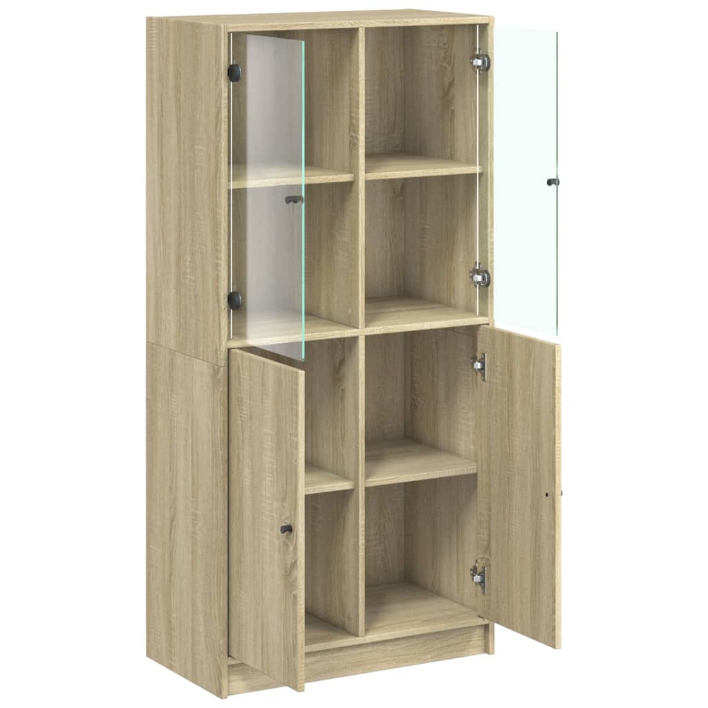 Skåp Sonoma Ek med dörrar Sonoma Ek 68x37x142 cm