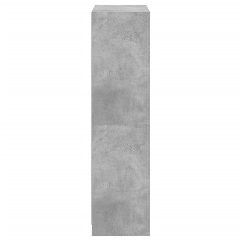 Skåp Betonggrå med dörrar 68x37x142 cm