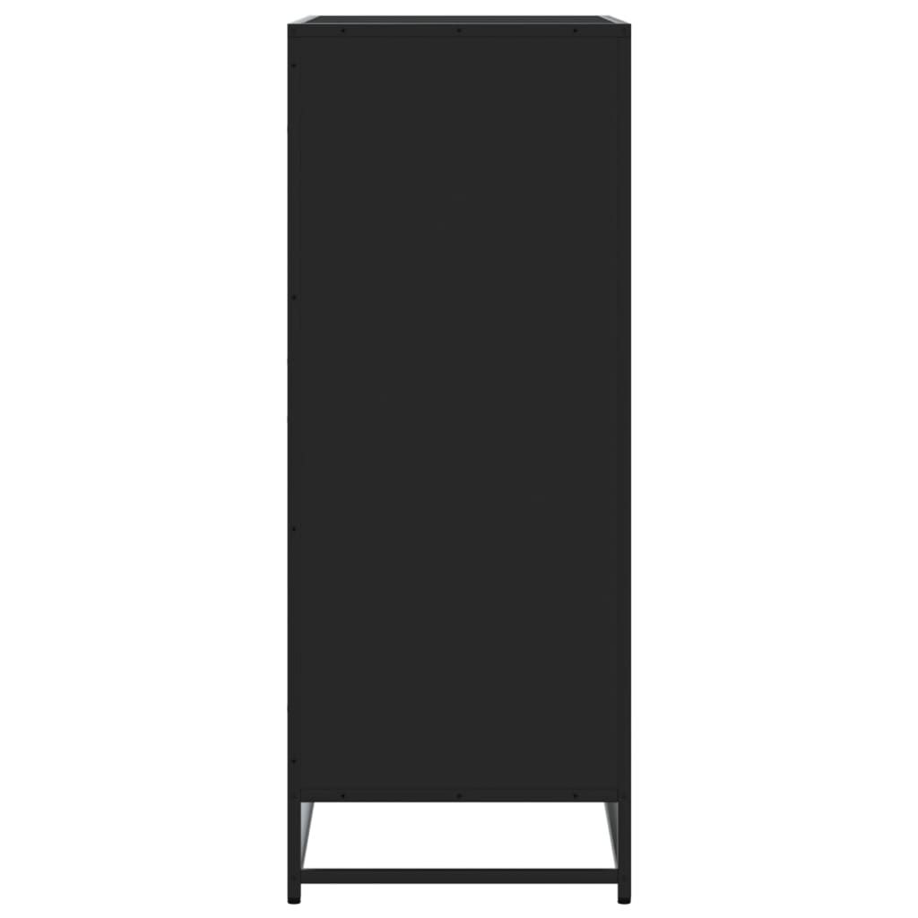 Skoställ Svart Skoskåp 75x38x97,5 cm och metall