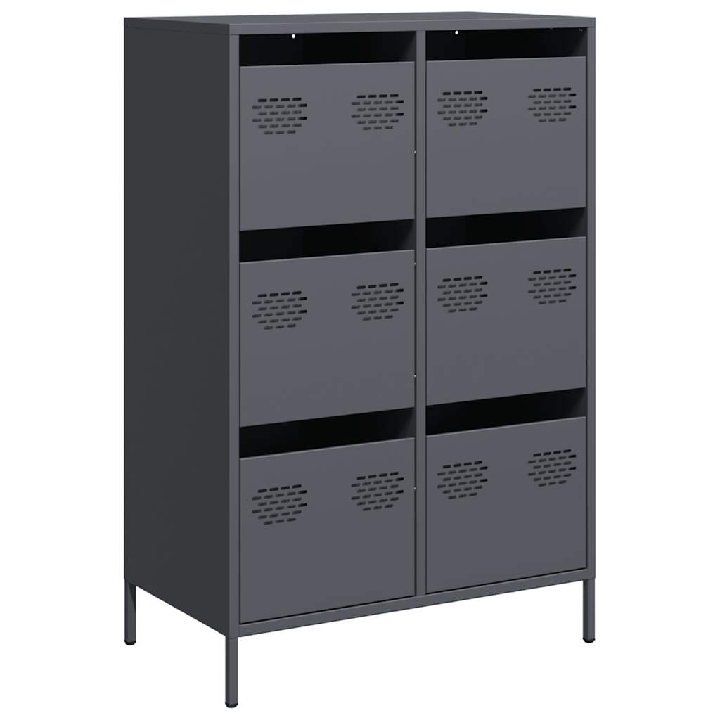 Skåp DIV. antracit 68x39x101,5 cm stål