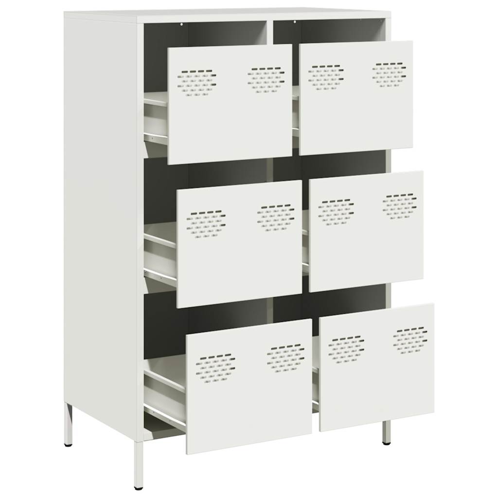 Skåp Vit 68x39x101,5 cm stål