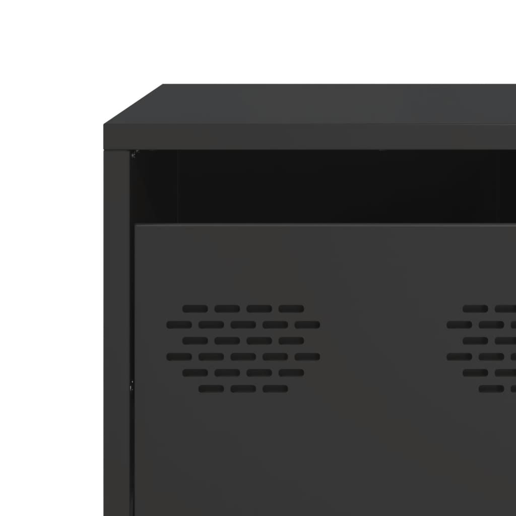 TV-Möbel DIV. TV-Bänk Svart 68x50x43,5 cm kallvalsat stål