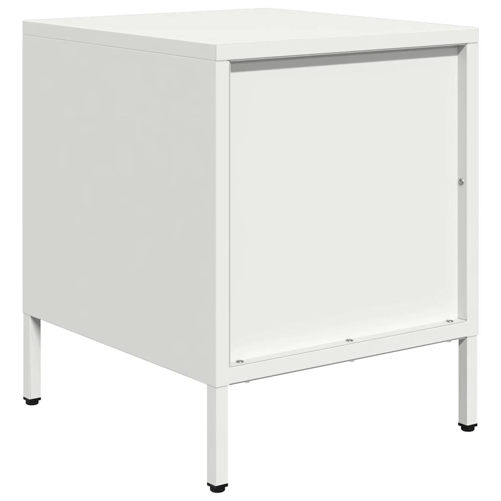 Sängbord 2 st vit 35x39x43,5 cm stål